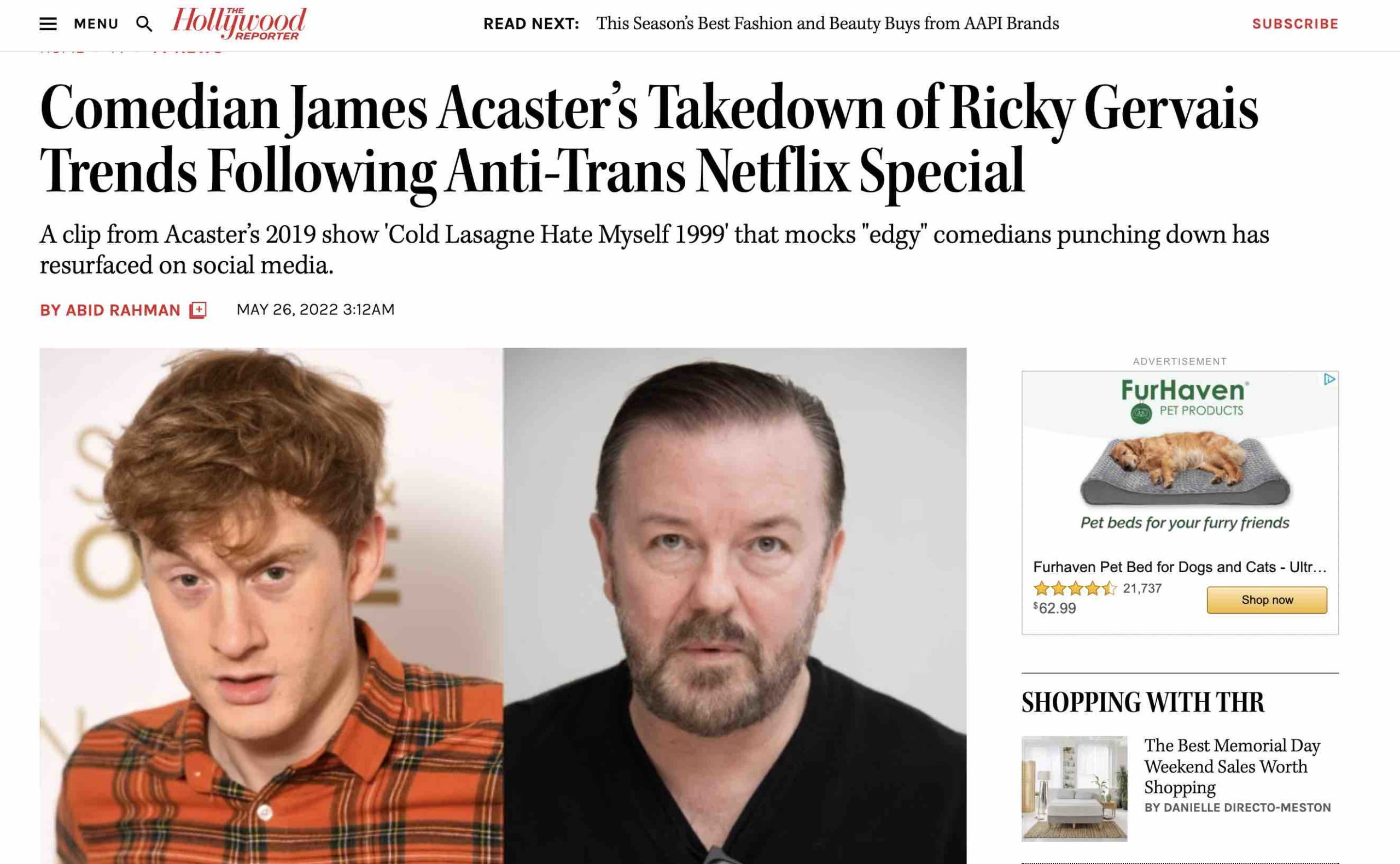 Featured image for “Supremely unfunny Stand-up monologue gets heat off Ricky Gervais new special. READ THE NEW SUBSTACK!!”